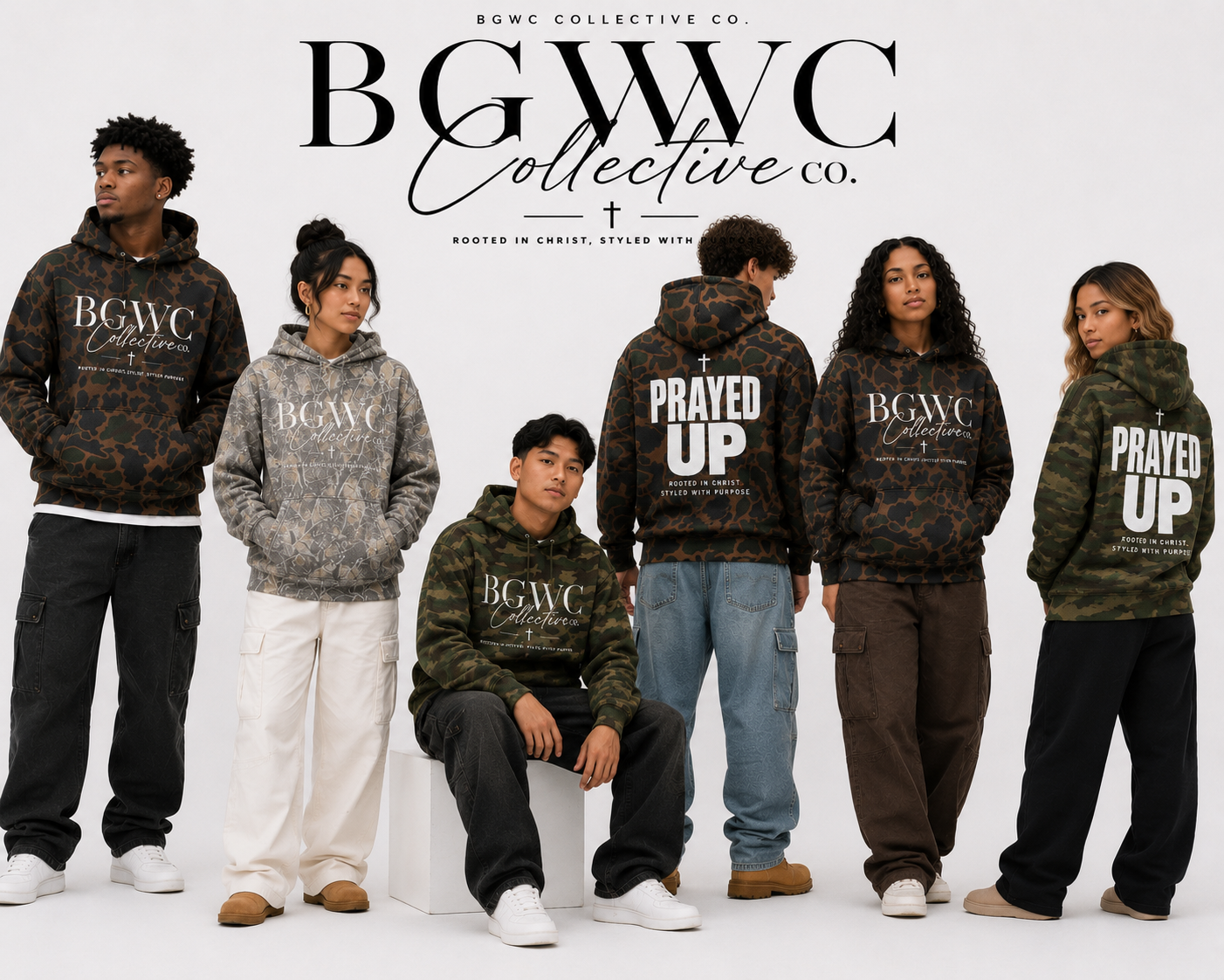 BGWC Collective Prayed Up Hoodie Camo Edition