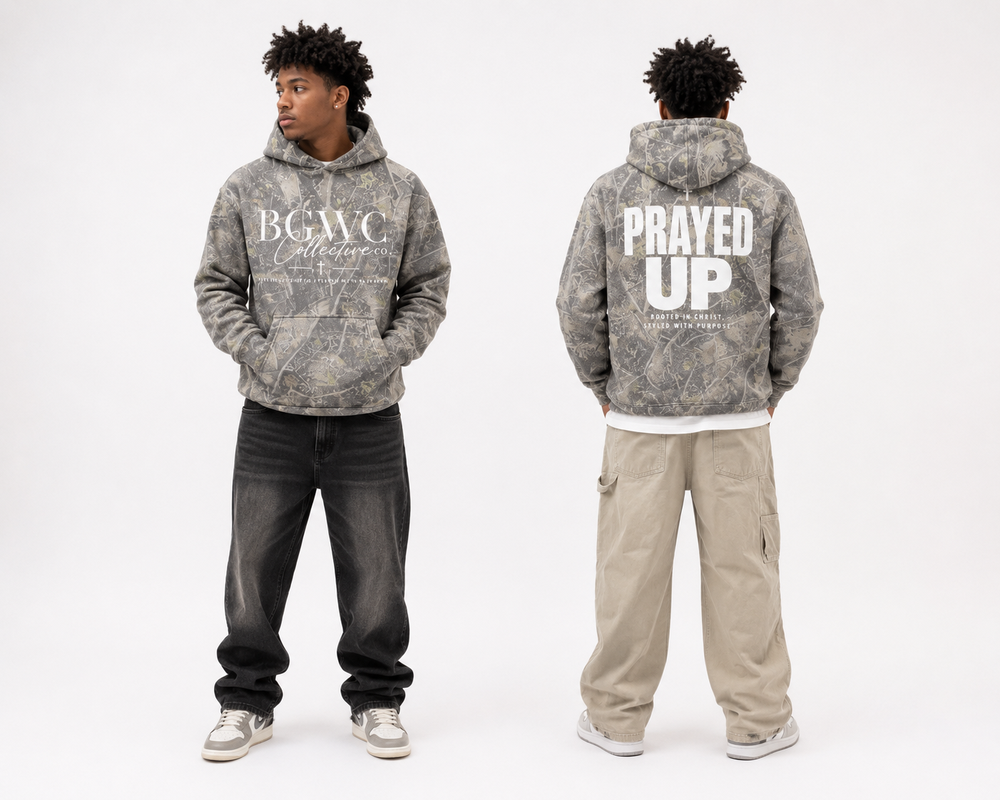BGWC Collective Prayed Up Hoodie Camo Edition